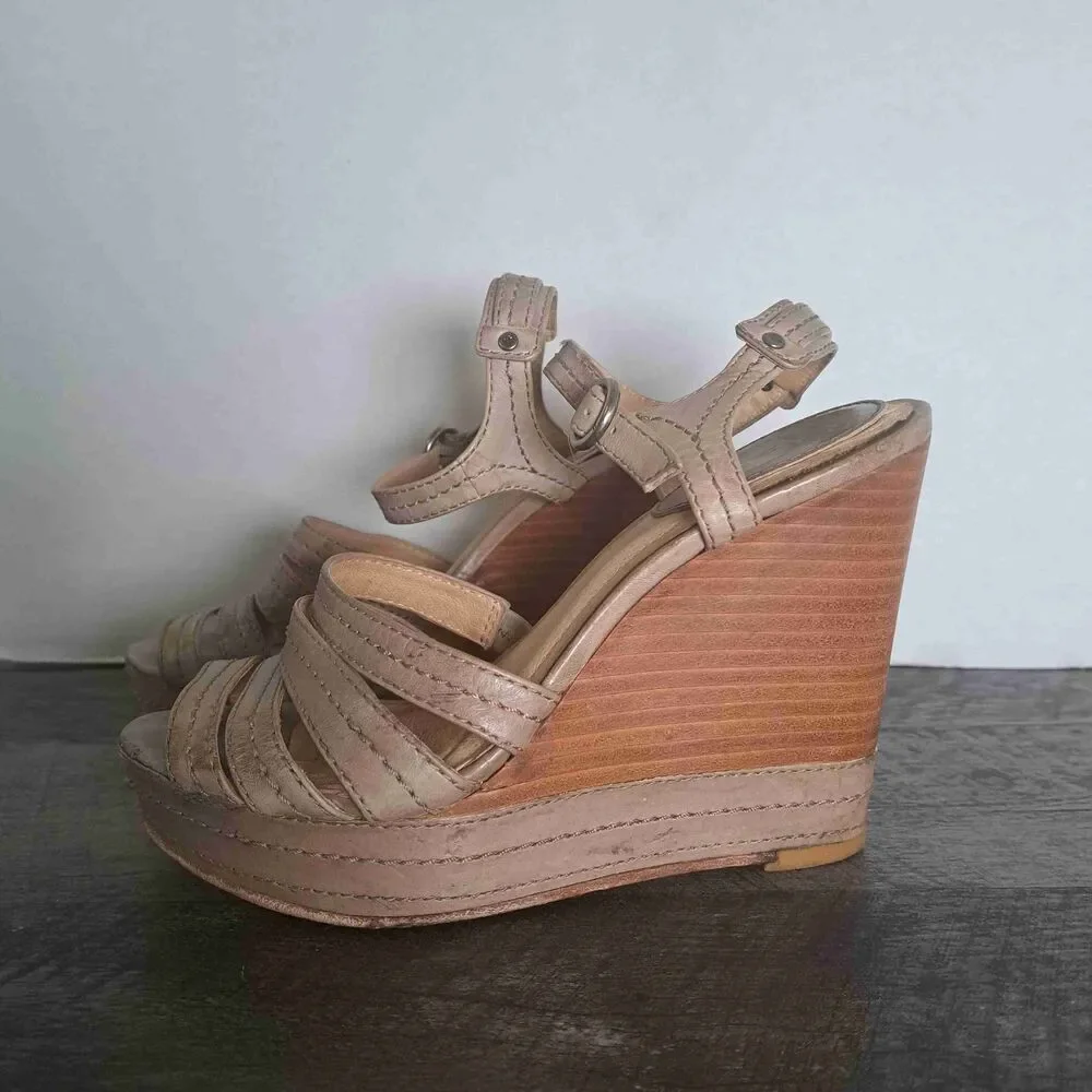 Frye beige strappy